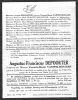 Rouwbrief Depoorter Augustus Franciscus